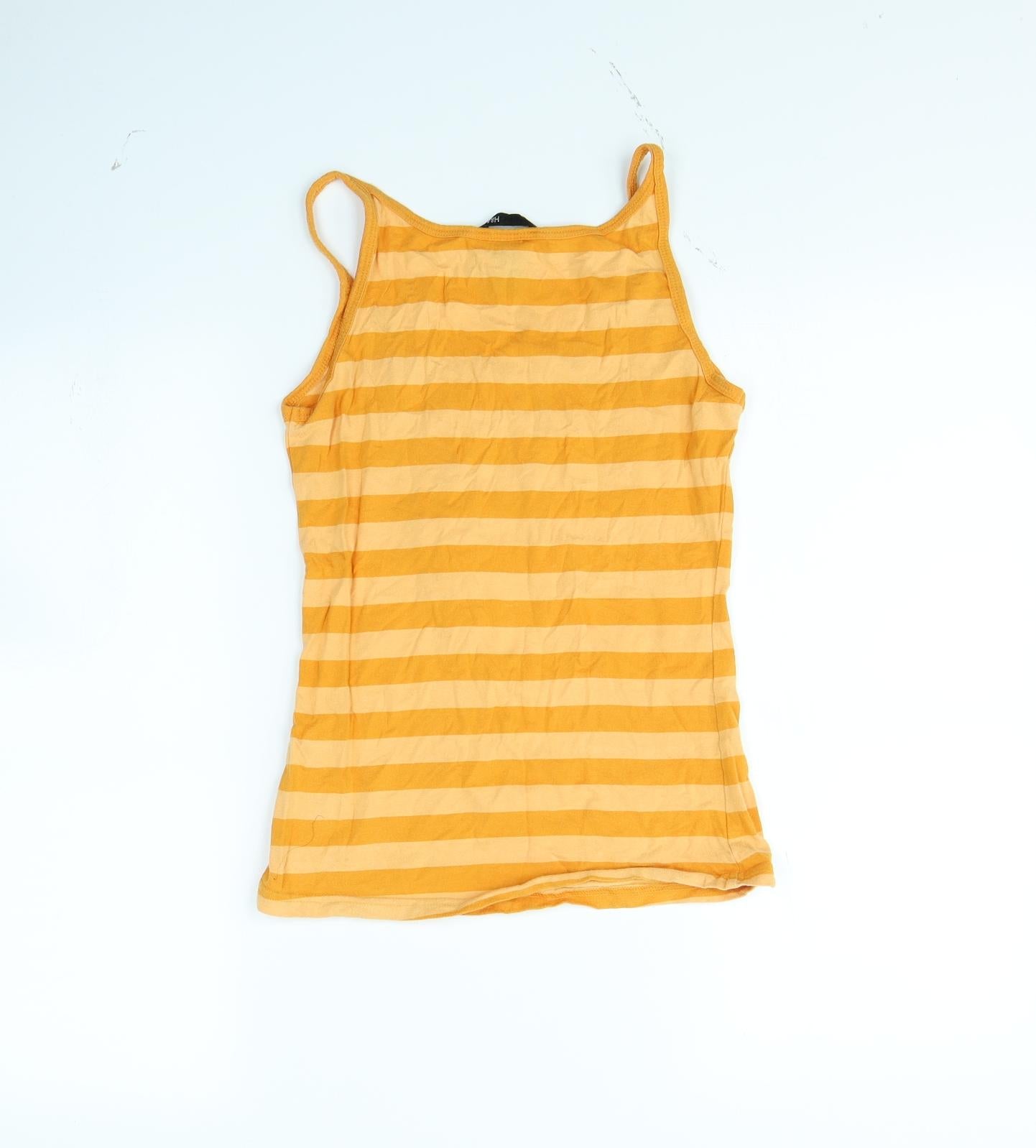 H&M Womens Orange Striped  Basic Tank Size S