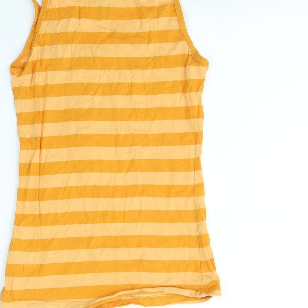 H&M Womens Orange Striped  Basic Tank Size S