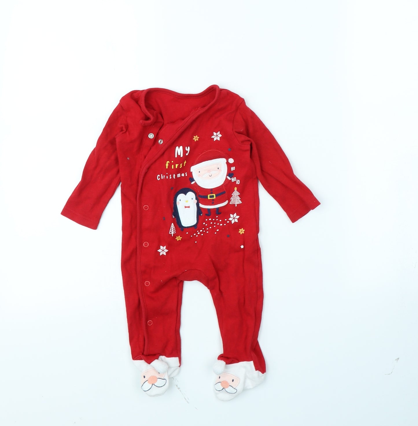 George Baby Red   Babygrow One-Piece Size 3-6 Months  - CHRISTMAS