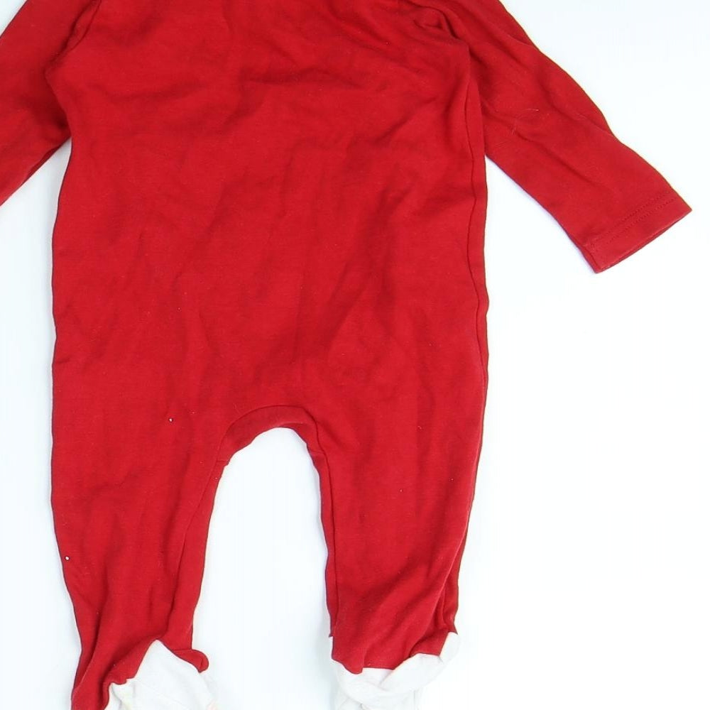 George Baby Red   Babygrow One-Piece Size 3-6 Months  - CHRISTMAS