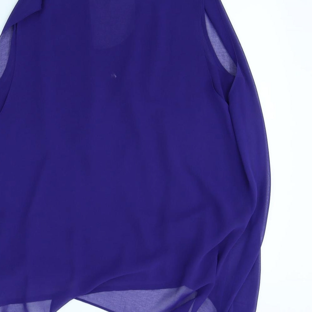 TS Womens Blue  Rayon Basic Blouse Size 16