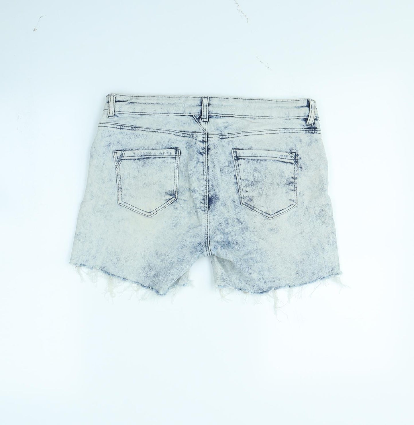 Denim & Co. Womens Blue   Cut-Off Shorts Size 12