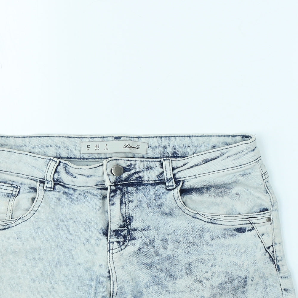 Denim & Co. Womens Blue   Cut-Off Shorts Size 12