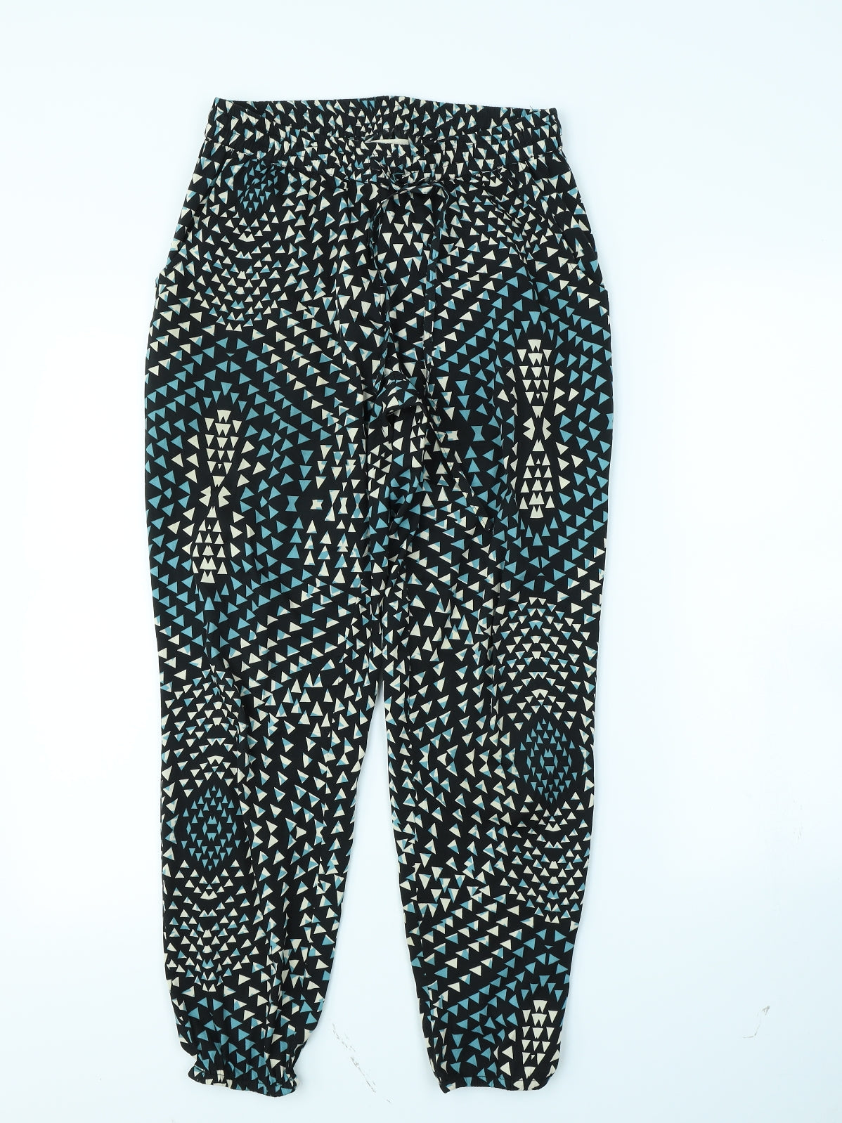 Anmol Womens Black Geometric  Trousers  Size 8 L29 in
