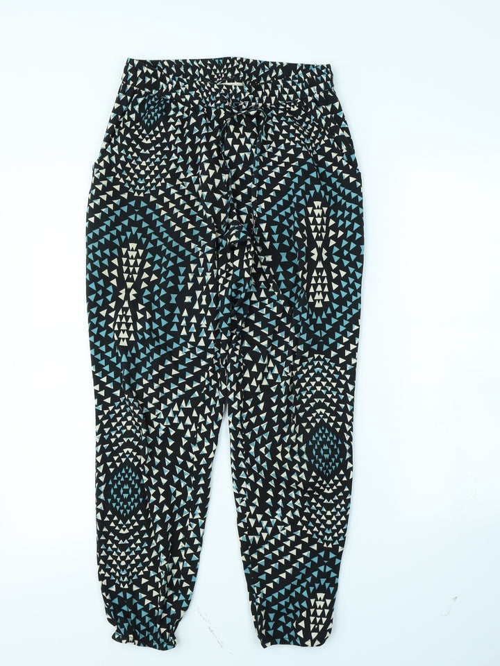 Anmol Womens Black Geometric  Trousers  Size 8 L29 in