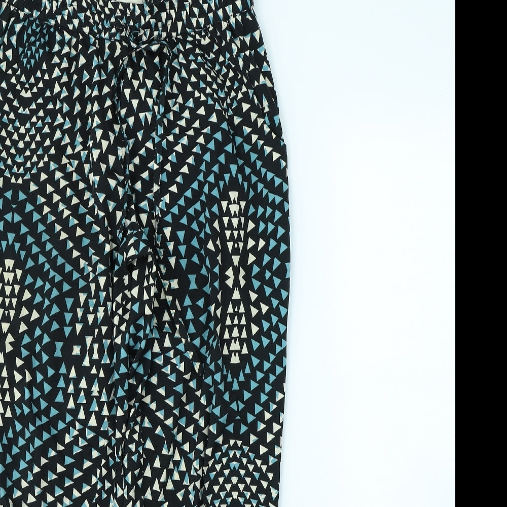 Anmol Womens Black Geometric  Trousers  Size 8 L29 in