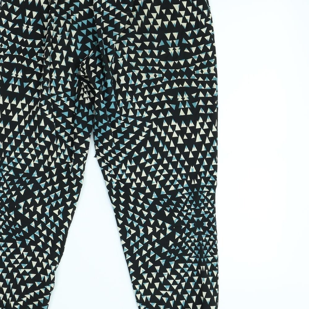 Anmol Womens Black Geometric  Trousers  Size 8 L29 in
