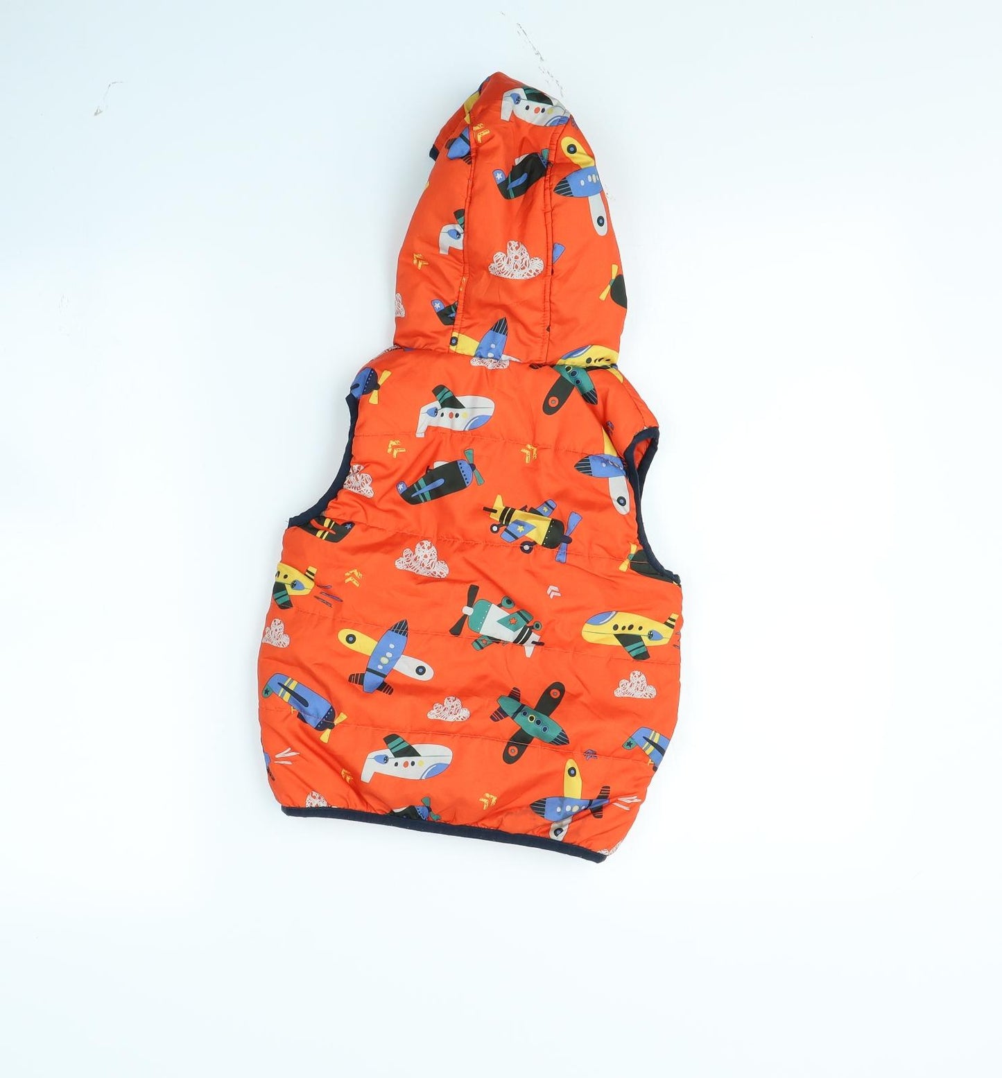 George Boys Orange Spotted  Rain Coat Coat Size 2 Years  - Aeroplanes