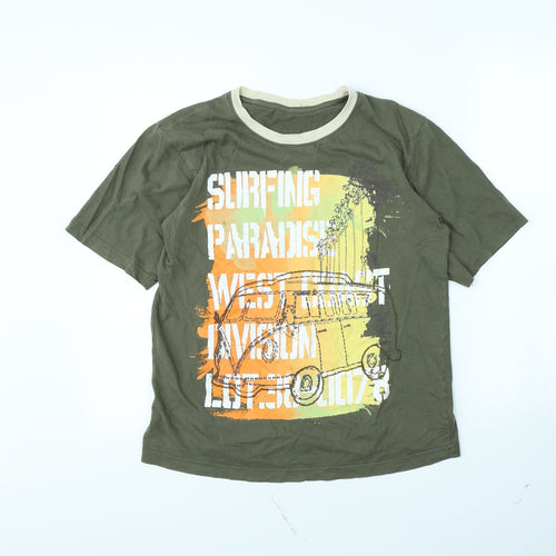 Preworn Boys Green   Basic T-Shirt Size 12 Years