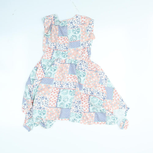 Manta Ray Girls Multicoloured Geometric  Fit & Flare  Size 7 Years