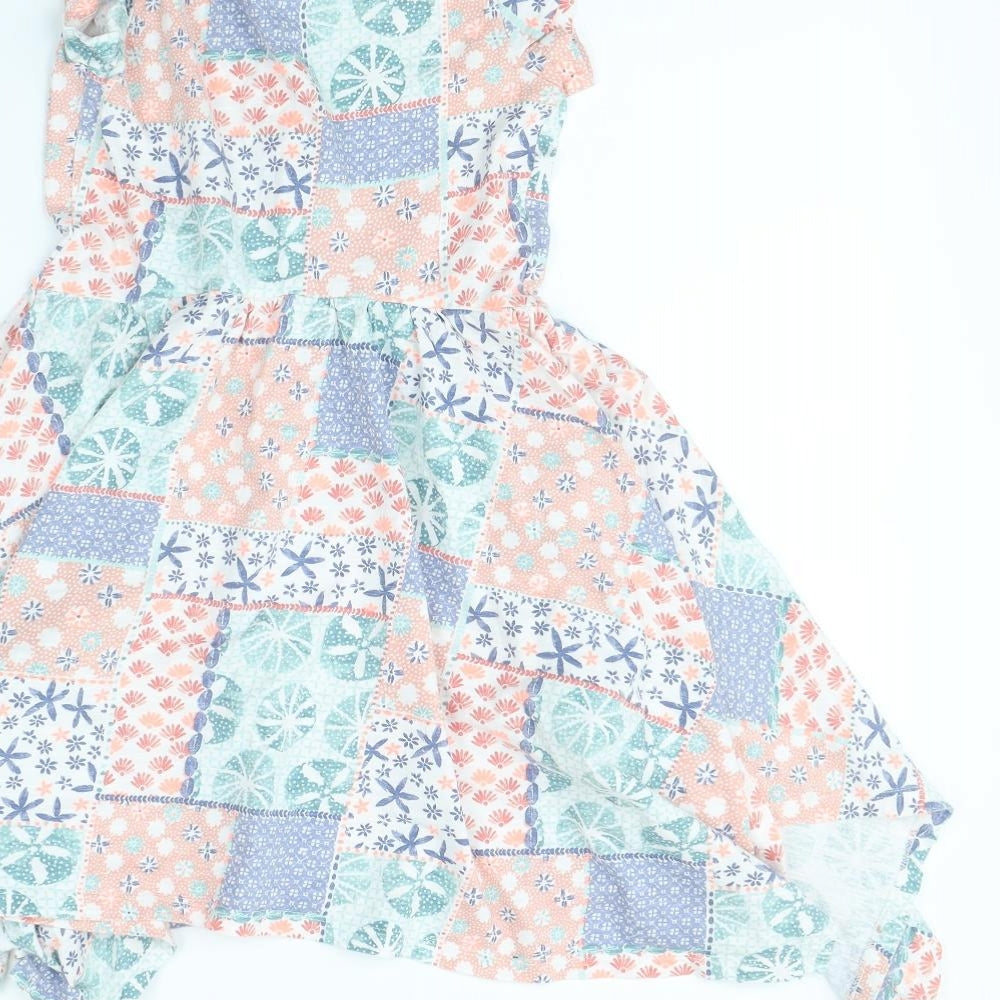 Manta Ray Girls Multicoloured Geometric  Fit & Flare  Size 7 Years
