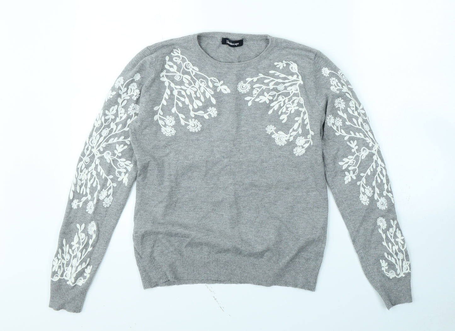Kaleidoscope Womens Grey   Pullover Jumper Size 10