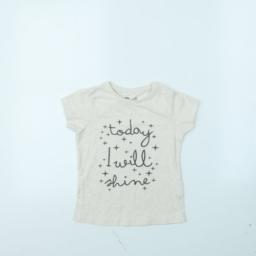 Young Dimension Girls Beige   Basic T-Shirt Size 5 Years