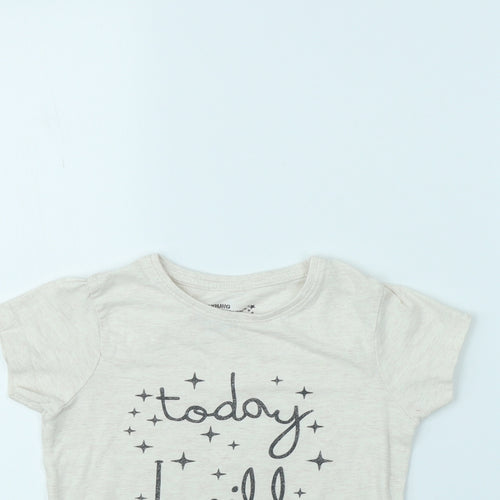 Young Dimension Girls Beige   Basic T-Shirt Size 5 Years