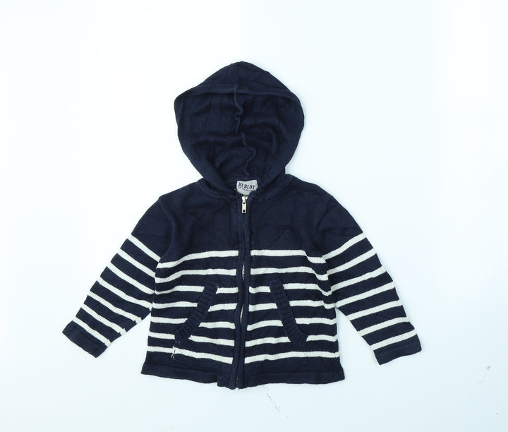 Hublot Girls Black Striped  Jacket  Size 3 Years