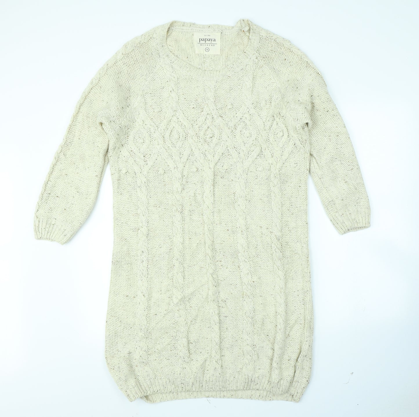 Papaya Womens Beige   Jumper Dress  Size 16