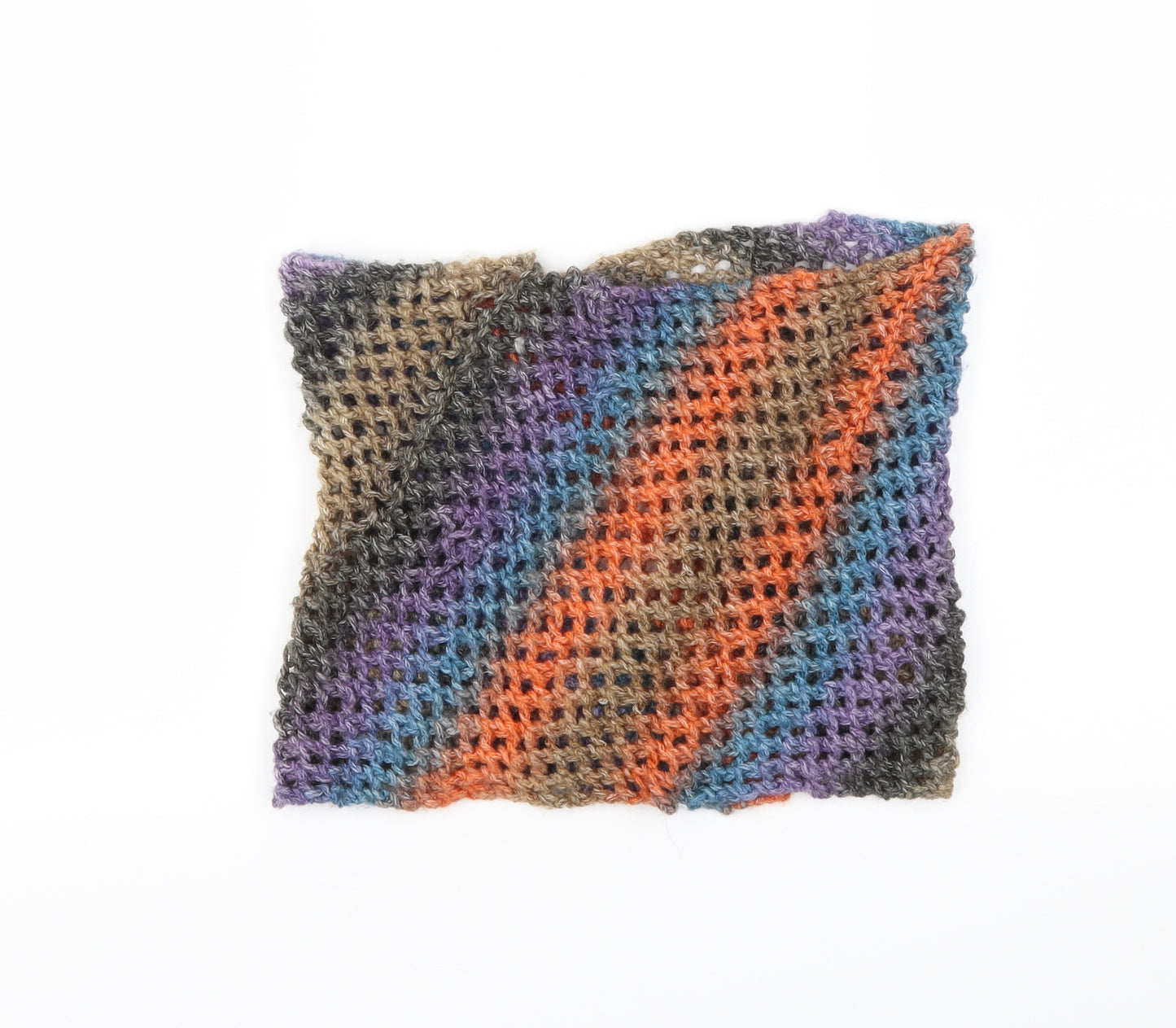 Preworn Womens Orange Striped   Scarf