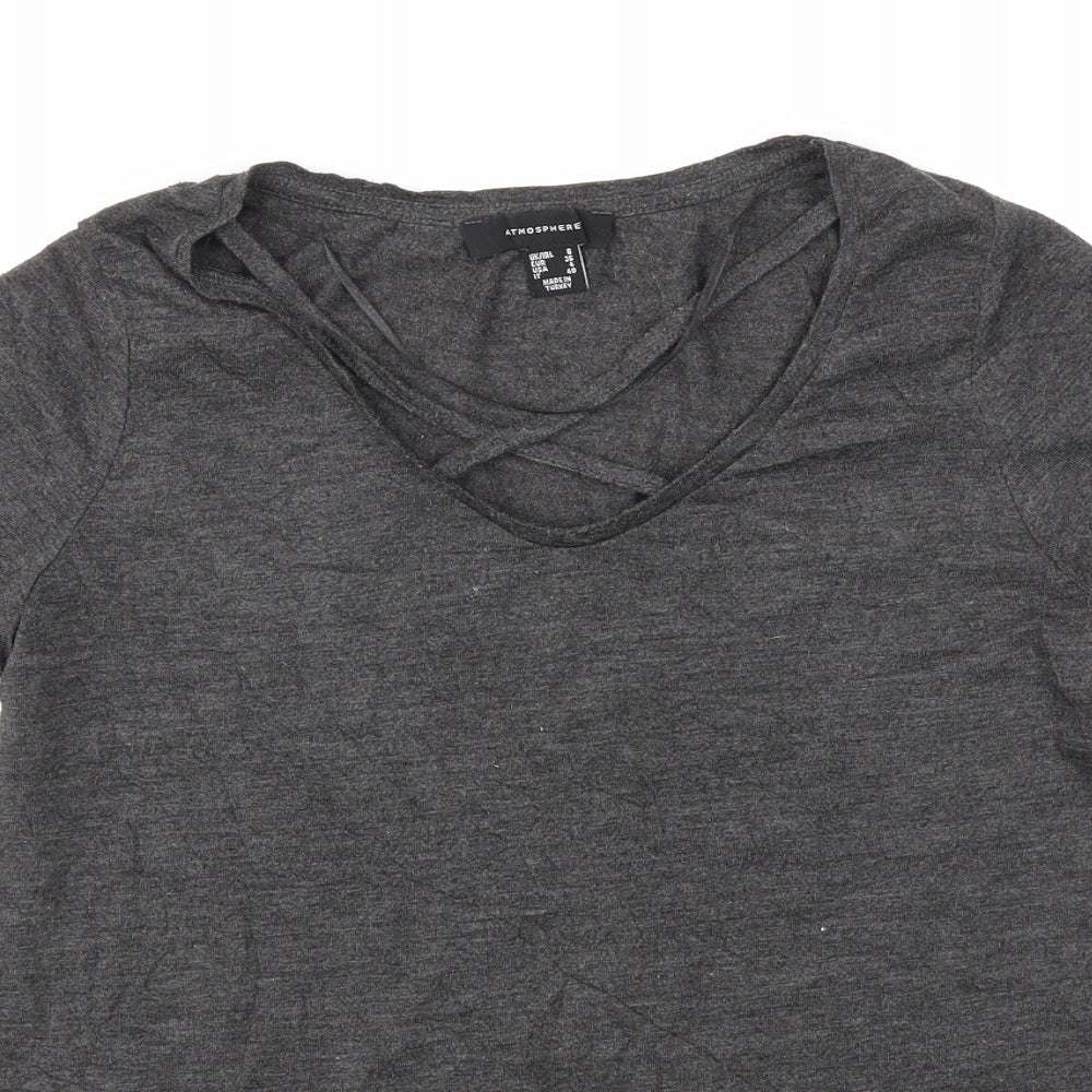atmospher Womens Grey   Basic T-Shirt Size 8