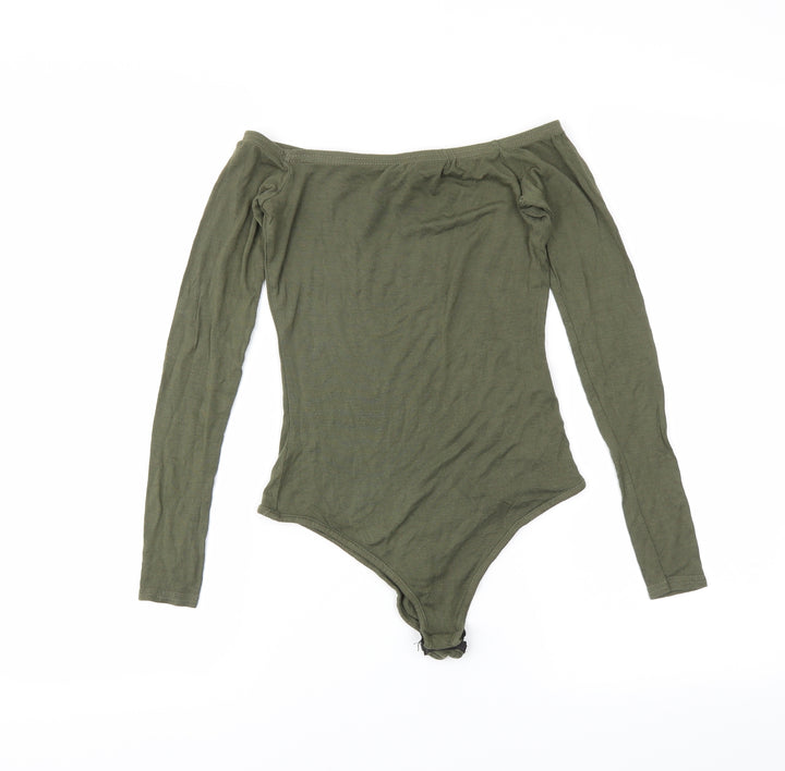 PRETTYLITTLETHING Womens Green Bodysuit One-Piece Size 8