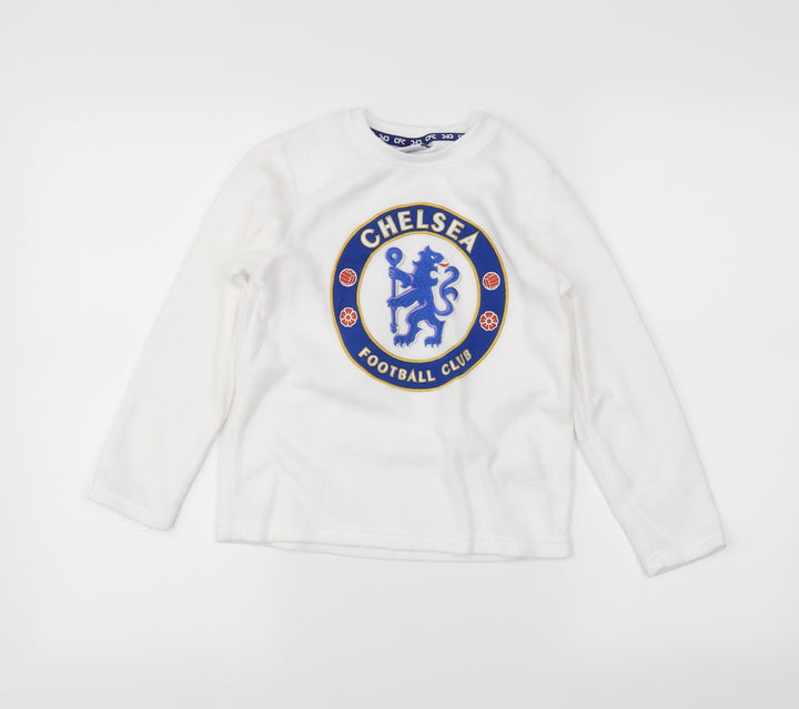 Chelsea Girls White Pullover Jumper Size 6-7 Years - Chelsea F.C