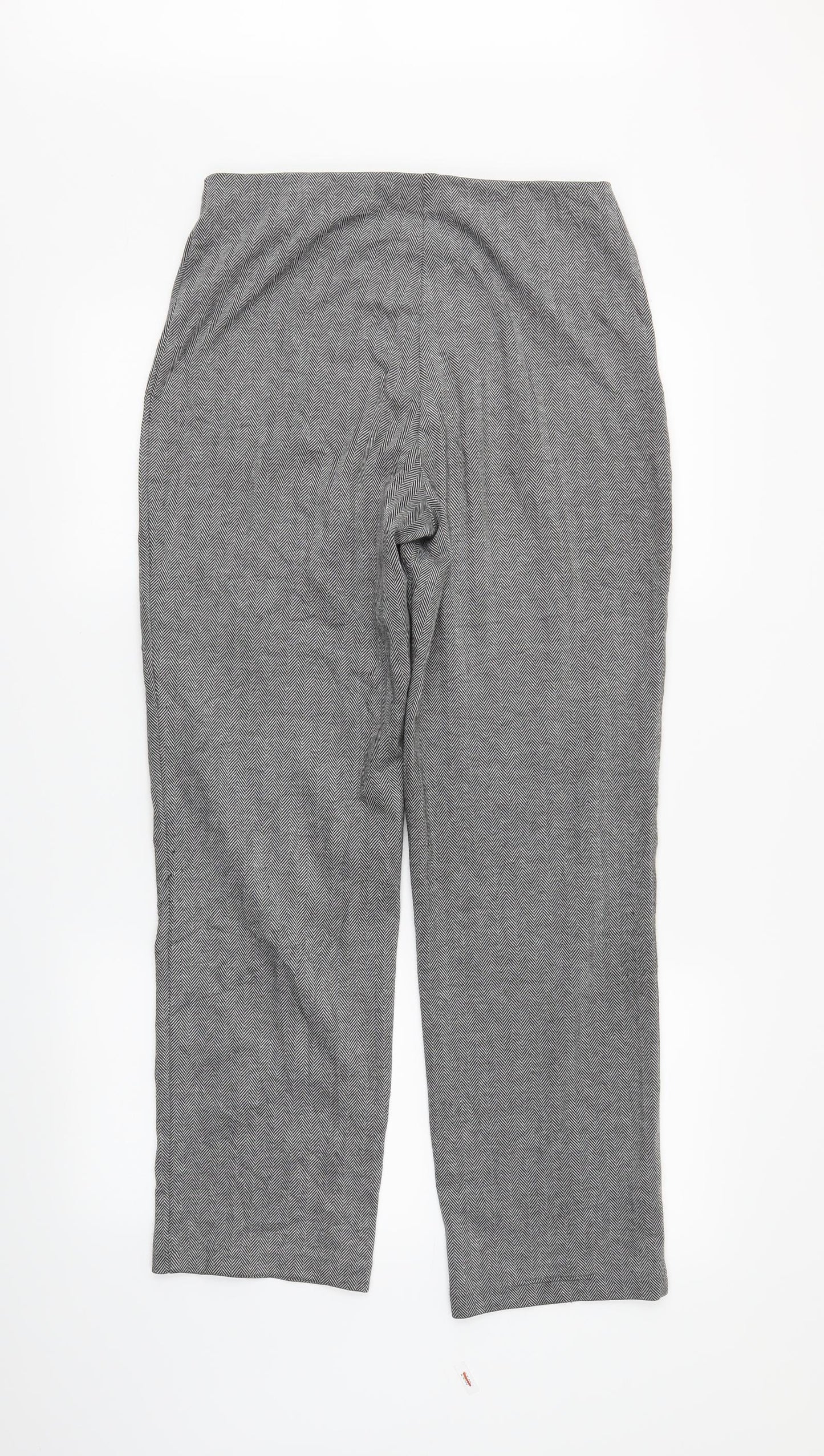 M&S Womens Grey   Trousers  Size 10 L26 in
