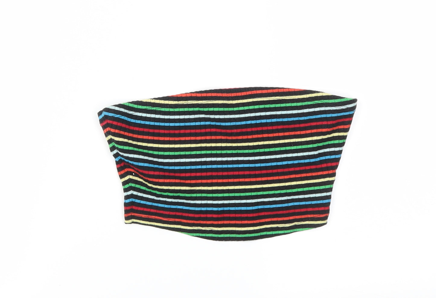 Primark Womens Black Striped  Cropped Tank Size XS