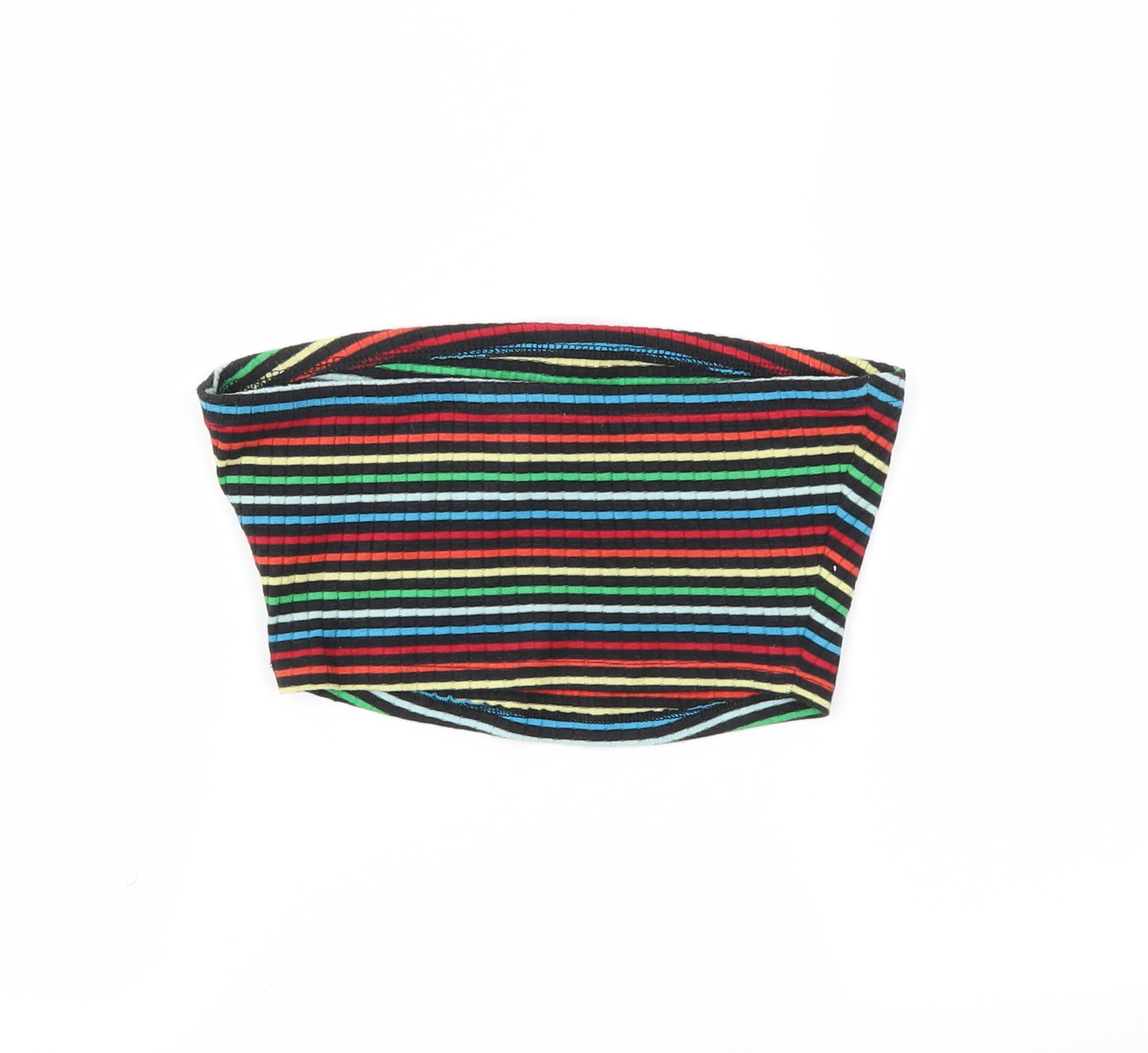 Primark Womens Black Striped  Cropped Tank Size XS