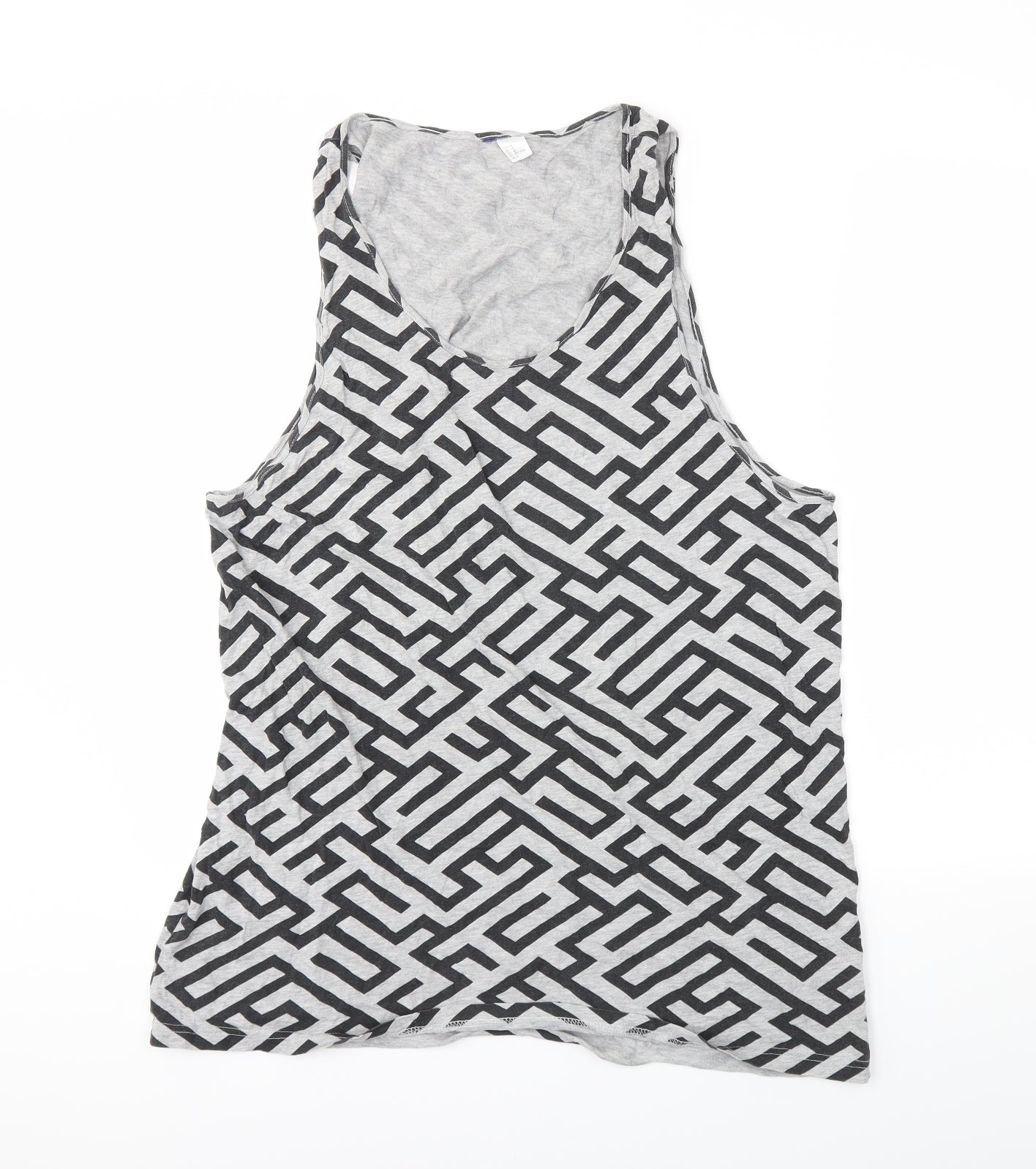 H&M Womens Grey Geometric  Basic Tank Size M
