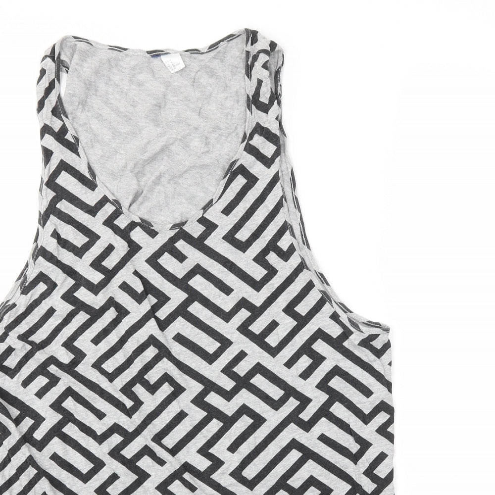 H&M Womens Grey Geometric  Basic Tank Size M