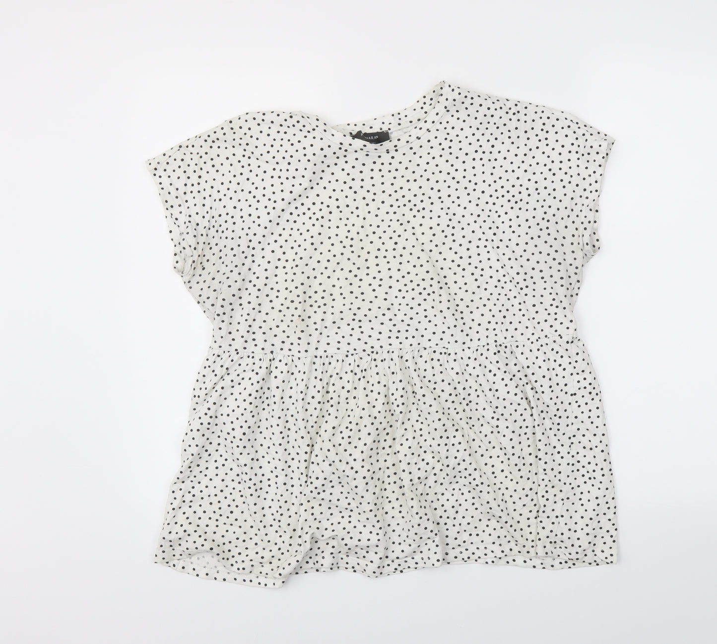 Primark Womens White Polka Dot  Basic T-Shirt Size M