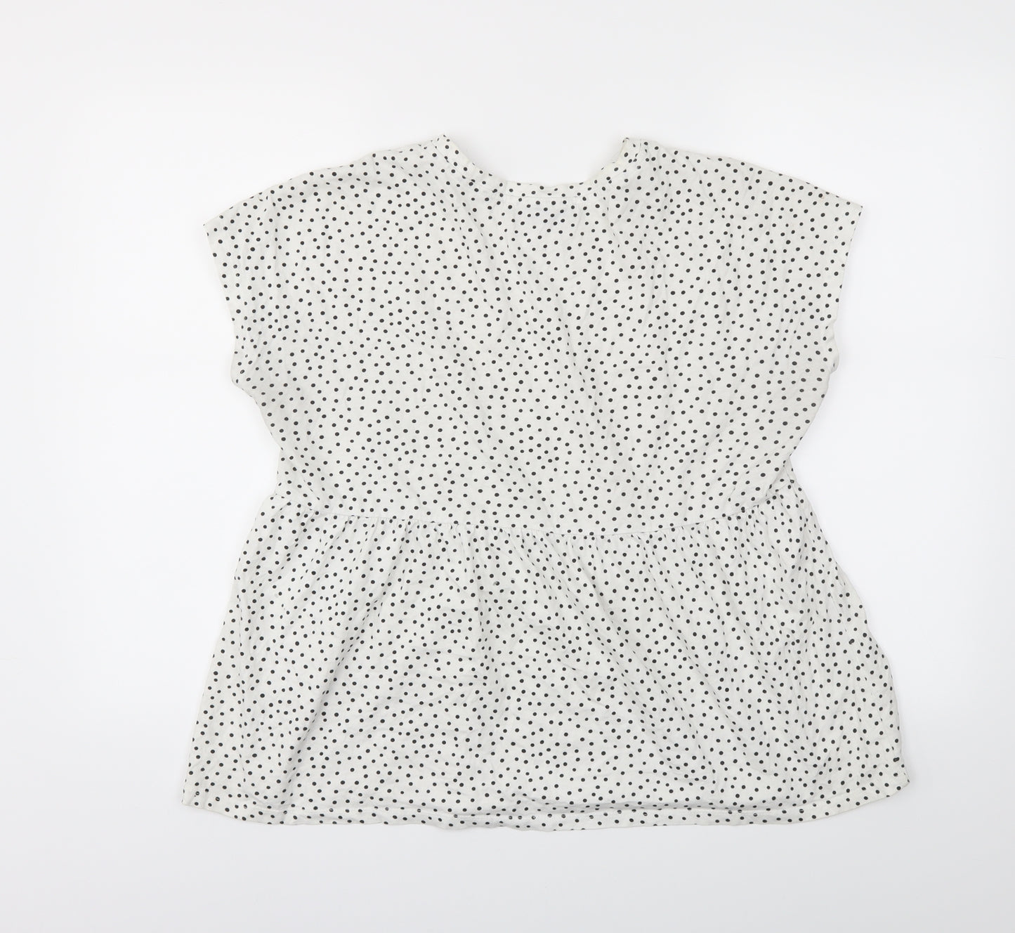 Primark Womens White Polka Dot  Basic T-Shirt Size M