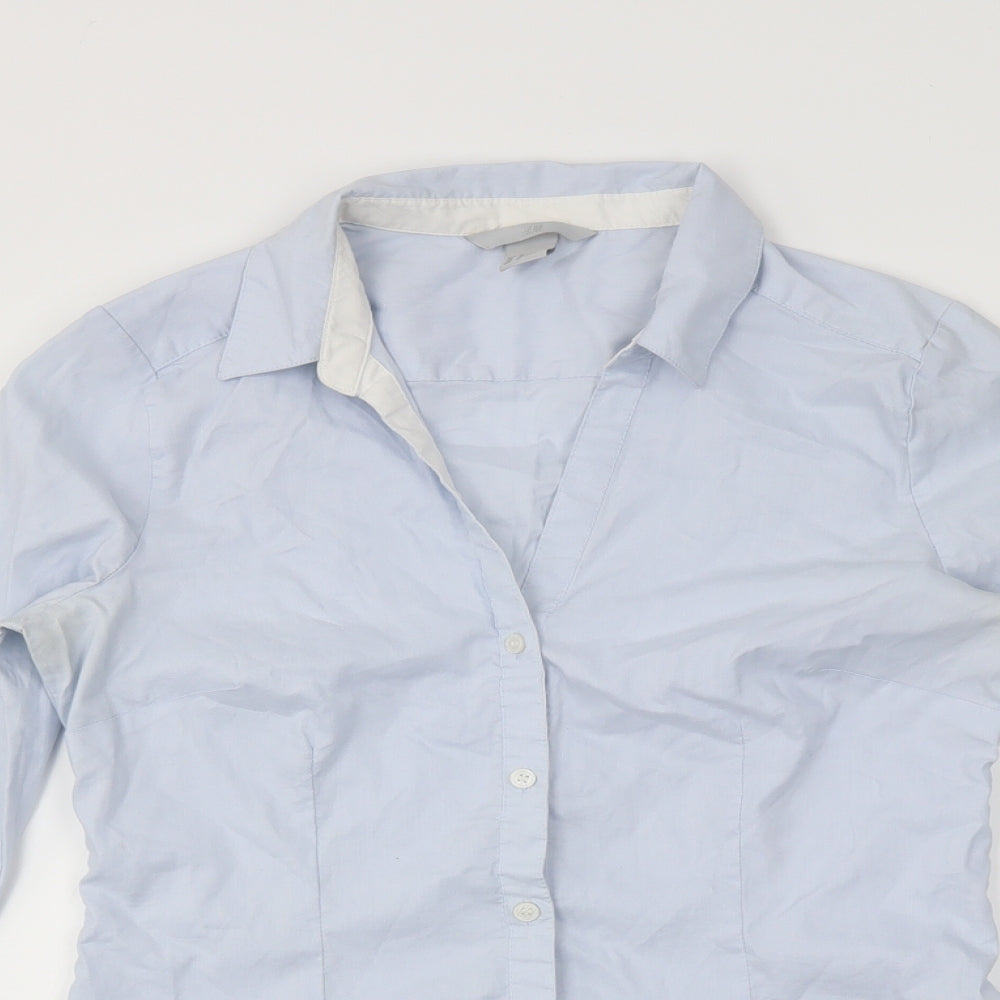 H&M Womens Blue   Basic Button-Up Size 12