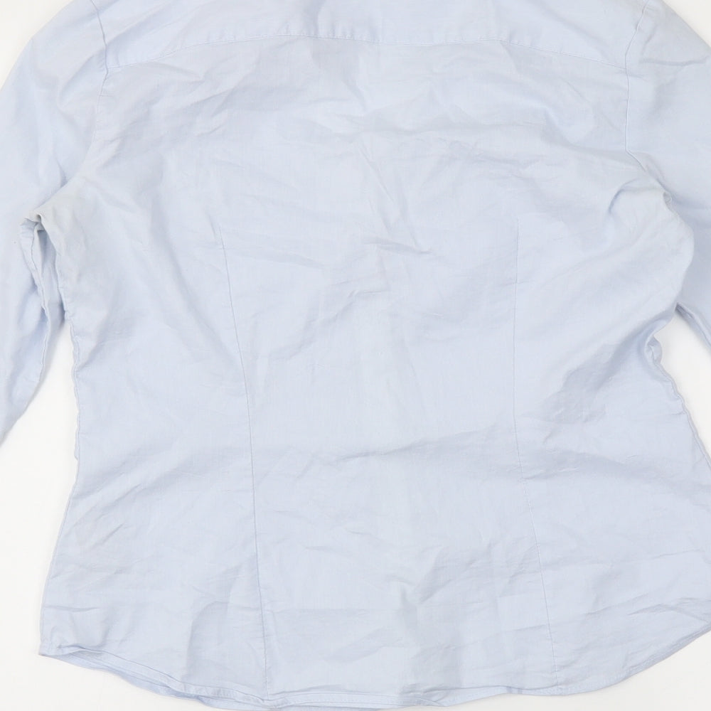 H&M Womens Blue   Basic Button-Up Size 12