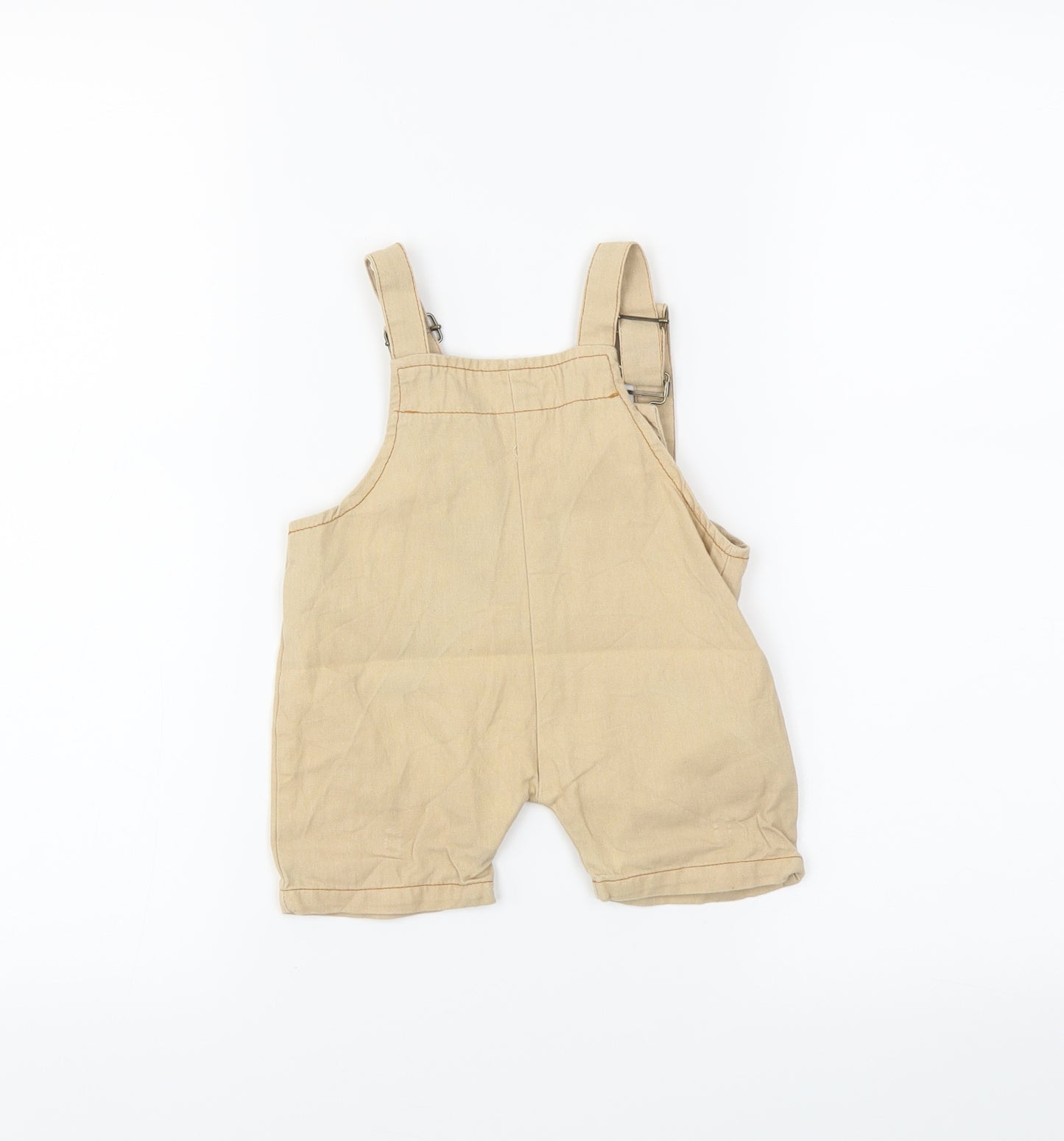 Preworn Baby Brown  Denim Dungaree One-Piece Size 6-9 Months