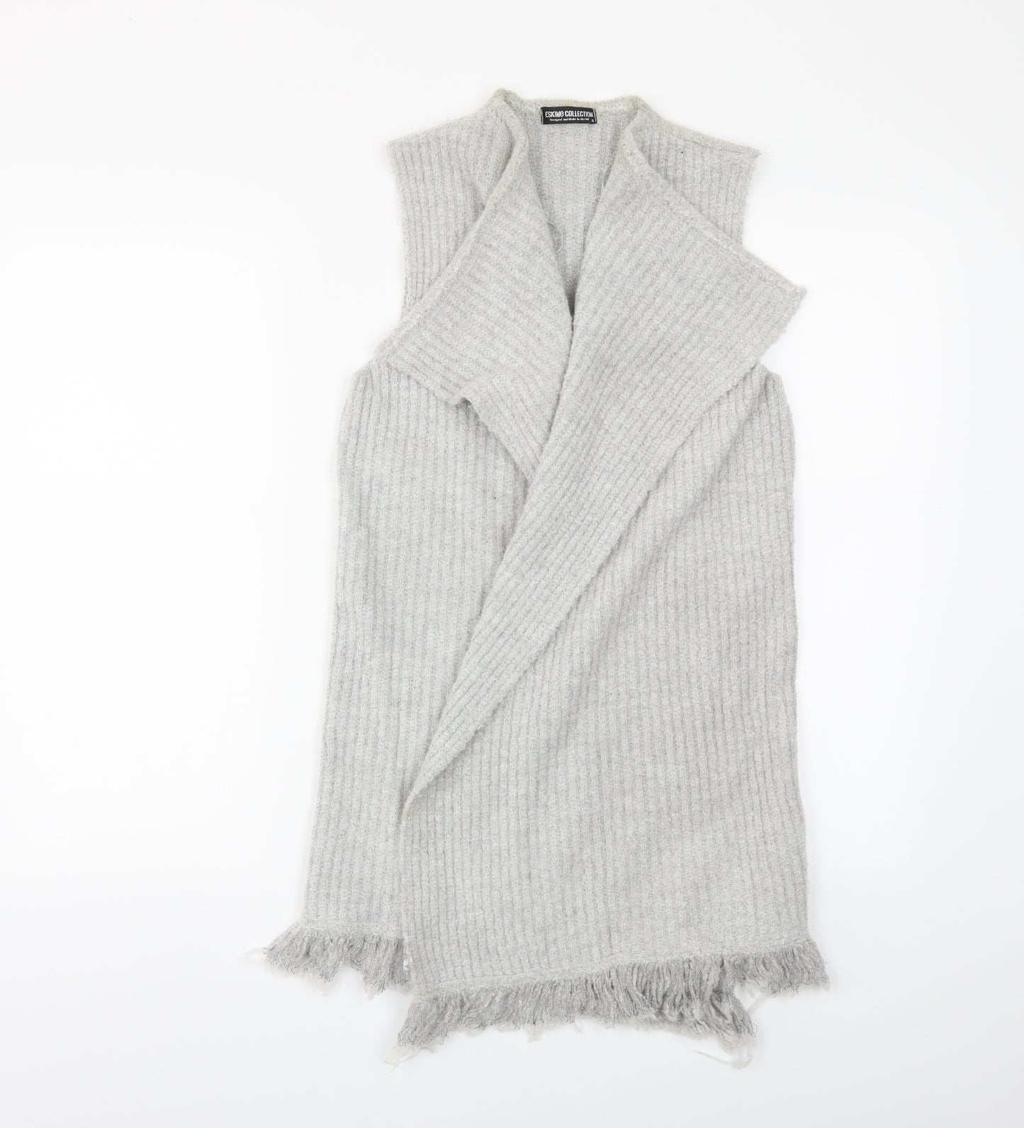 Eskimo Womens Grey   Wrap Jumper Size S