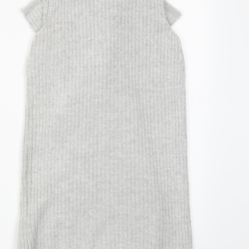 Eskimo Womens Grey   Wrap Jumper Size S