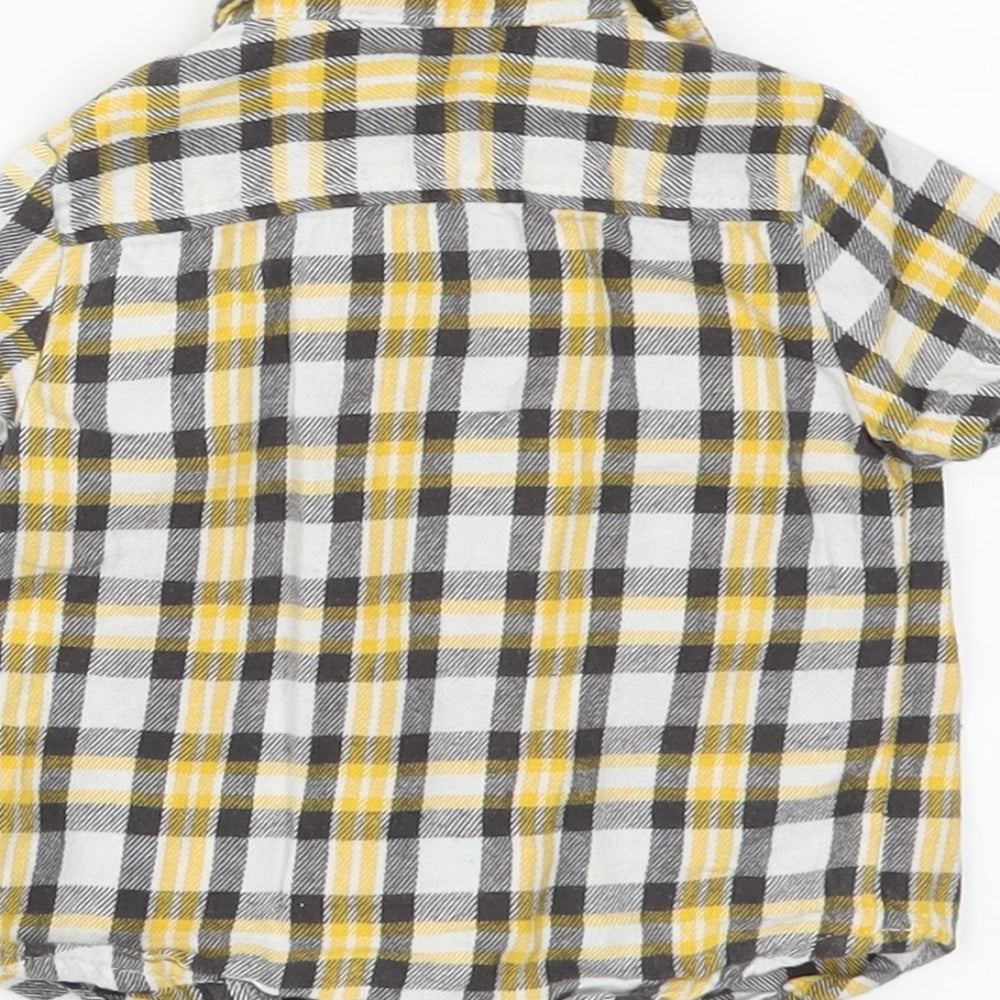 Primark Boys Yellow Plaid  Basic Button-Up Size 3-6 Months
