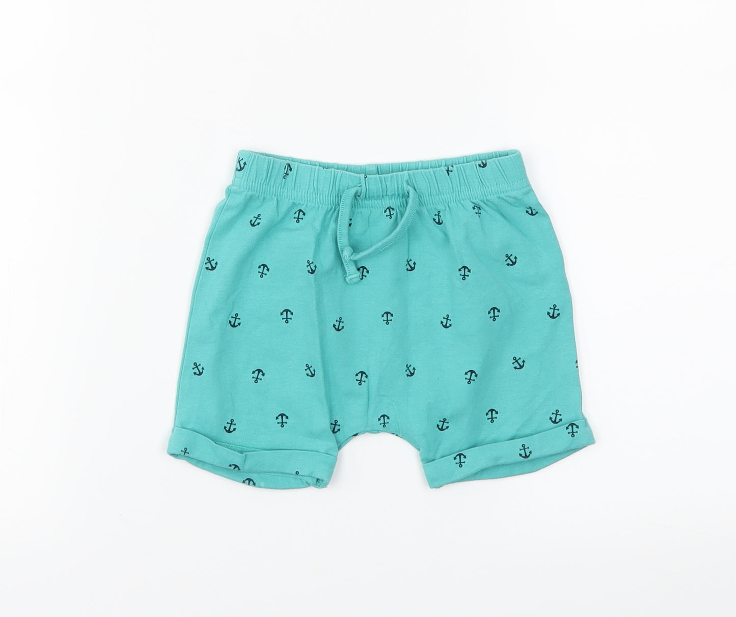Preworn Boys Green   Cropped Trousers Size 3-6 Months