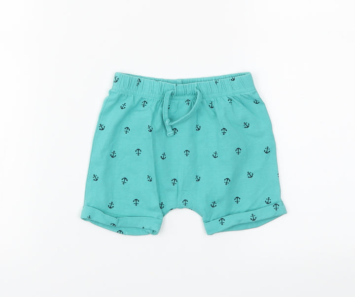 Preworn Boys Green   Cropped Trousers Size 3-6 Months