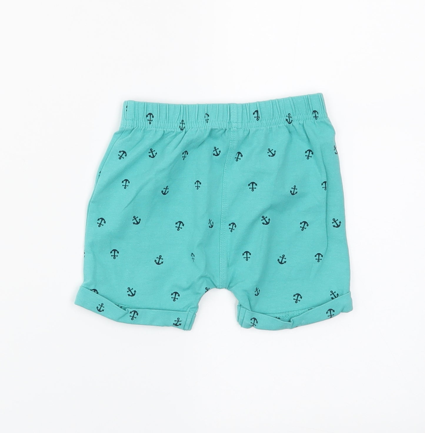 Preworn Boys Green   Cropped Trousers Size 3-6 Months