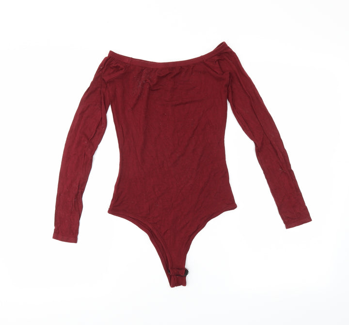 PRETTYLITTLETHING Womens Red Bodysuit One-Piece Size 8