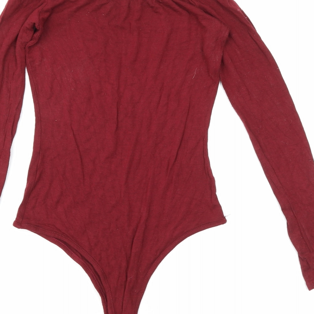 PRETTYLITTLETHING Womens Red   Bodysuit One-Piece Size 8