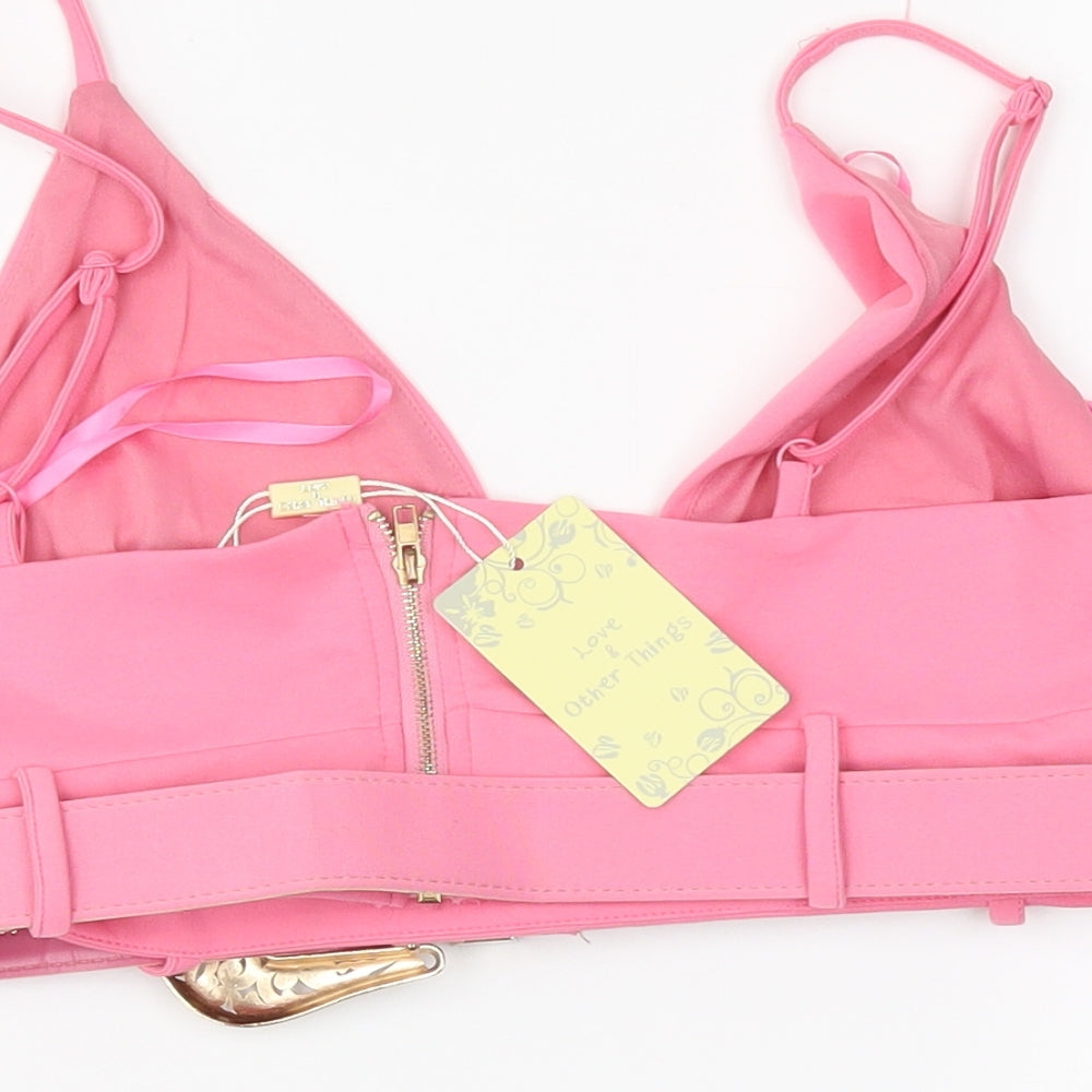 Love & Other things Womens Pink   Cropped Tank Size L