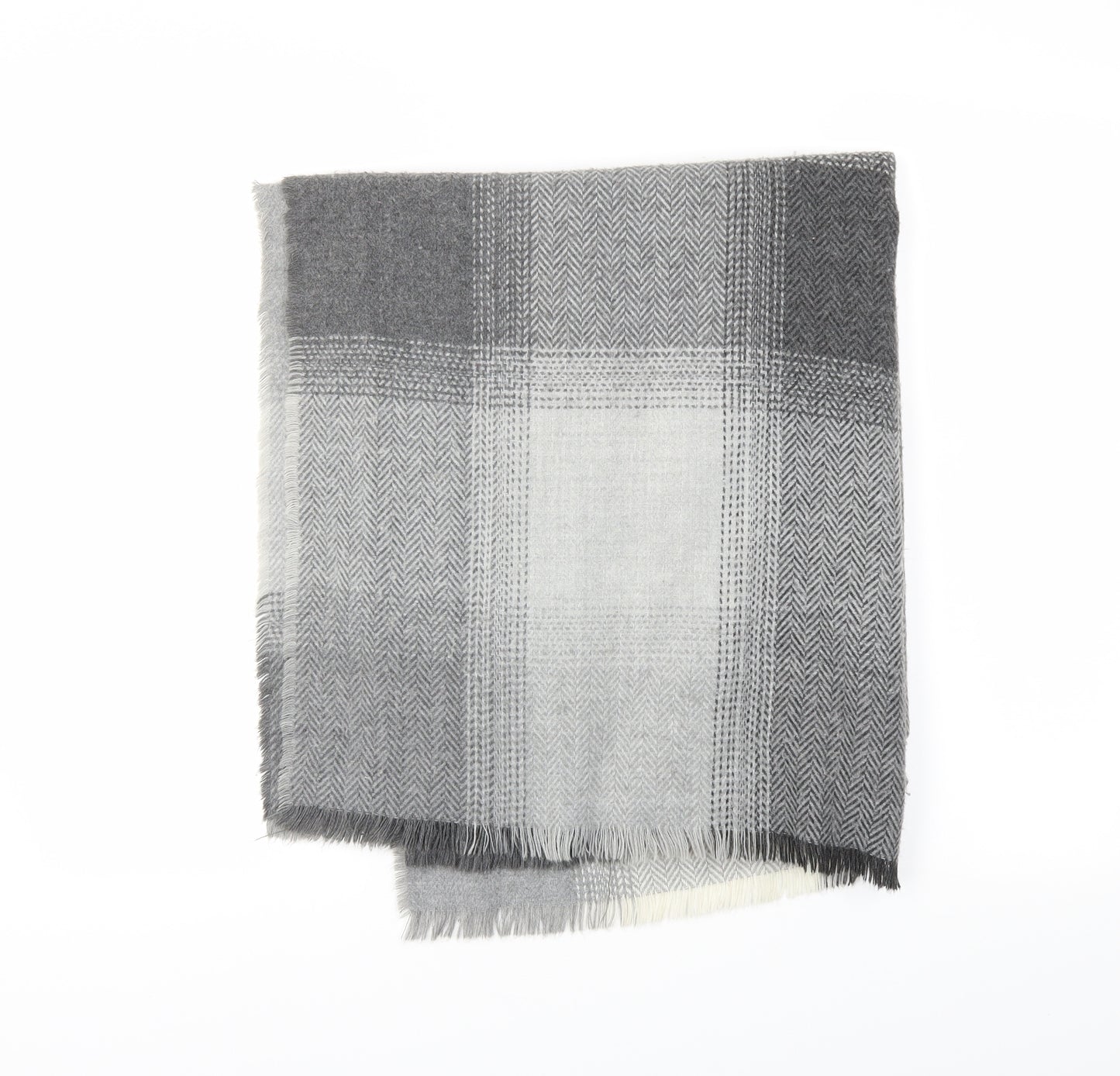 Preworn Womens Grey Plaid   Scarf