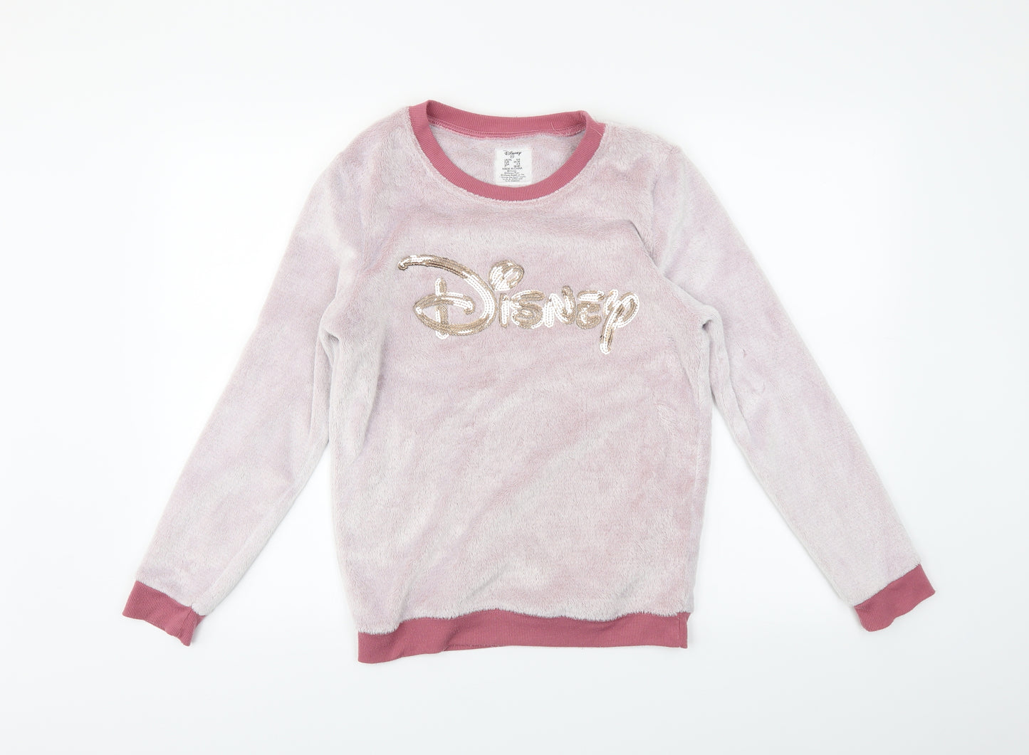 Disney Womens Pink Solid  Capri Pyjama Top Size XS  - disney