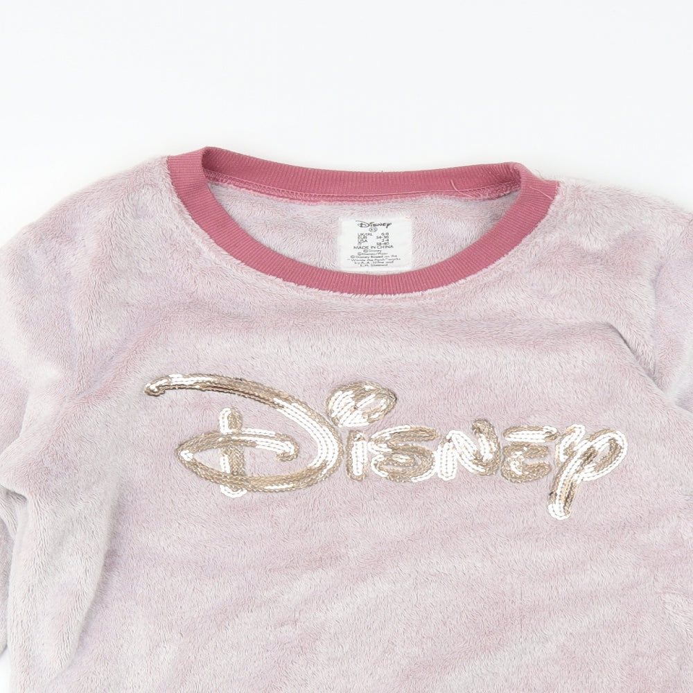 Disney Womens Pink Solid  Capri Pyjama Top Size XS  - disney