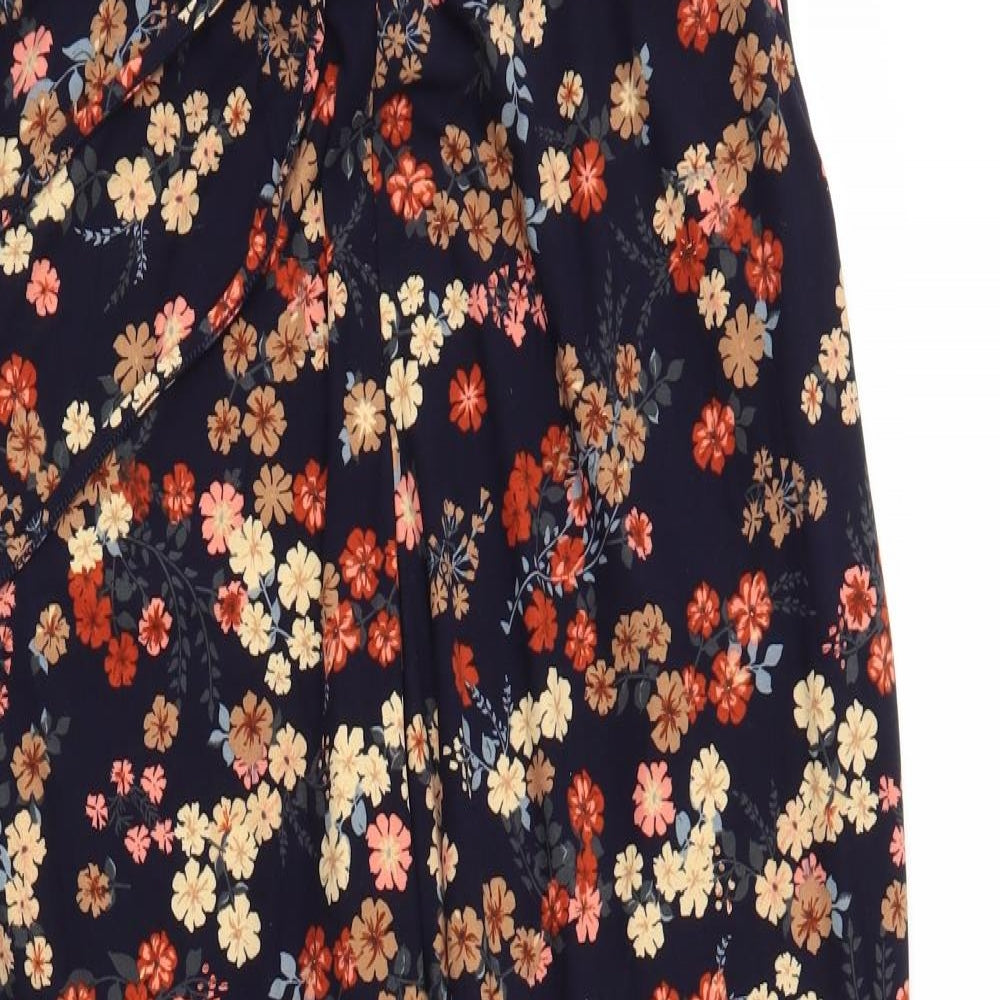 Bodyprints Womens Blue Floral  Snow Pants Trousers Size L L28 in