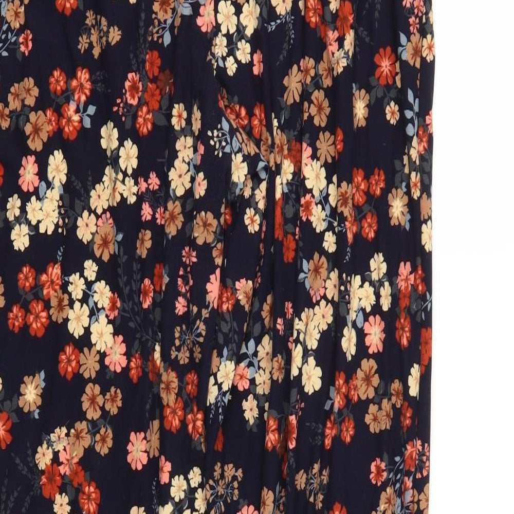 Bodyprints Womens Blue Floral  Snow Pants Trousers Size L L28 in