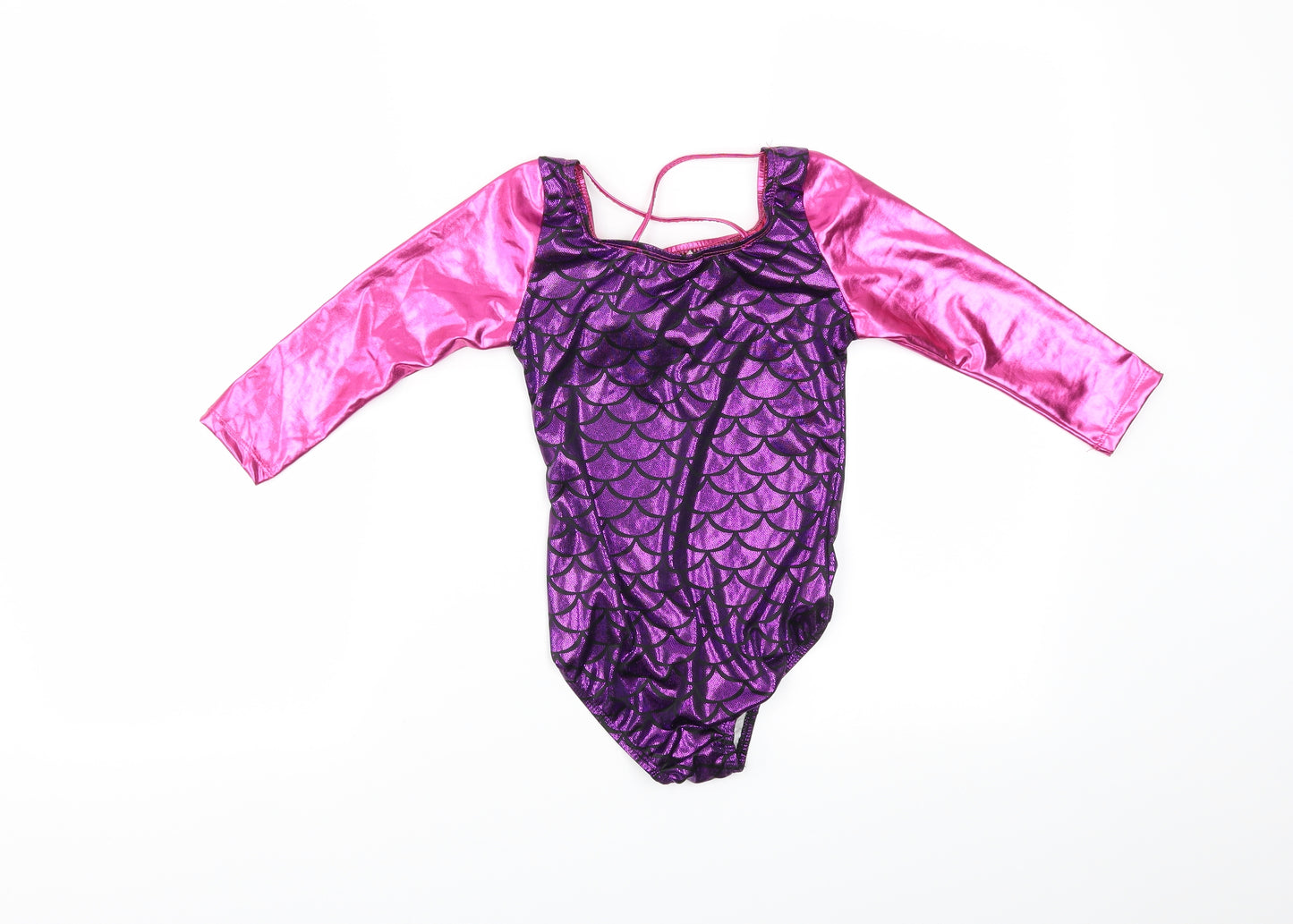 Vogue Fashion Girls Pink Animal Print  Bodysuit One-Piece Size 8 Years