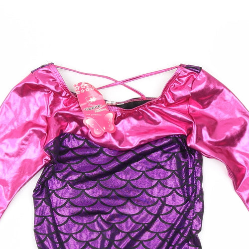 Vogue Fashion Girls Pink Animal Print  Bodysuit One-Piece Size 8 Years